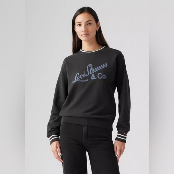 NEW NWT Levi's GR Heritage Sport Crew Archival Script Crew Pirate Black - Picture 3 of 8